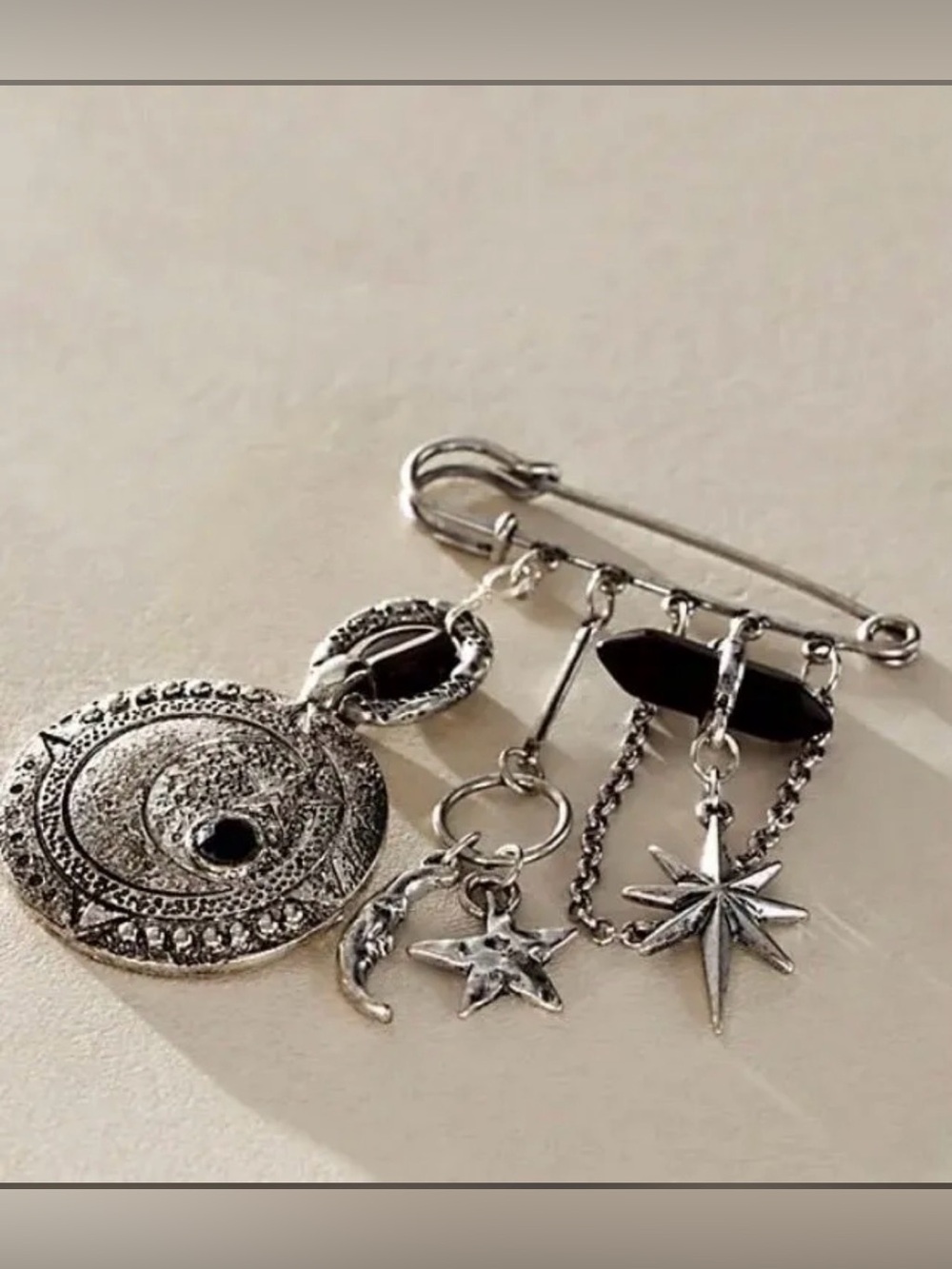 NWT FREE PEOPLE Carry On Dangle Pin - Silver $25